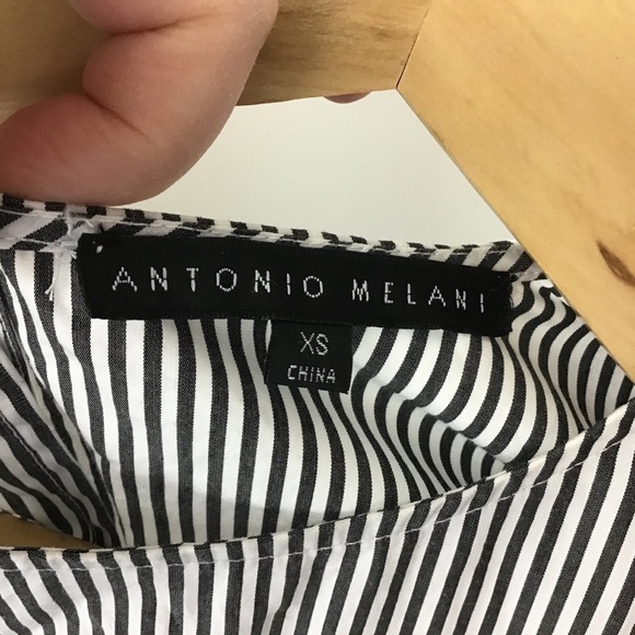 Antonio Melani Keely Stripe Tie Front Blouse Top - Picture 4 of 5